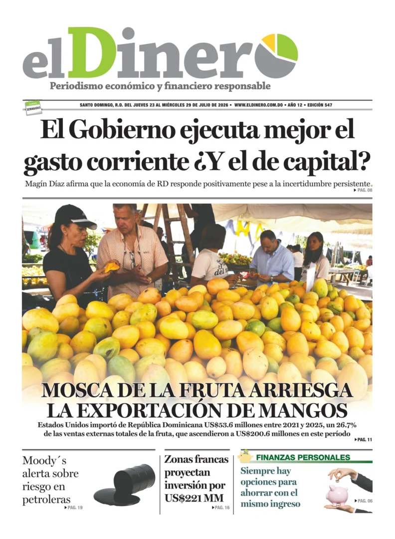 Portada Periódico El Dinero, Jueves 23, Julio 2026