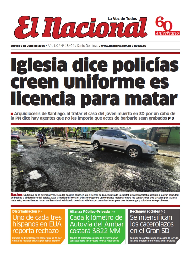 Portada Periódico El Nacional, Jueves 9, Julio 2026