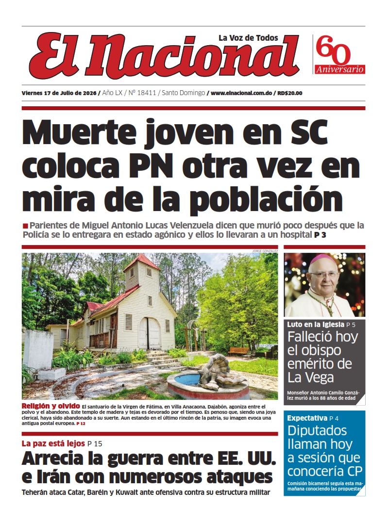 Portada Periódico El Nacional, Viernes 17, Julio 2026