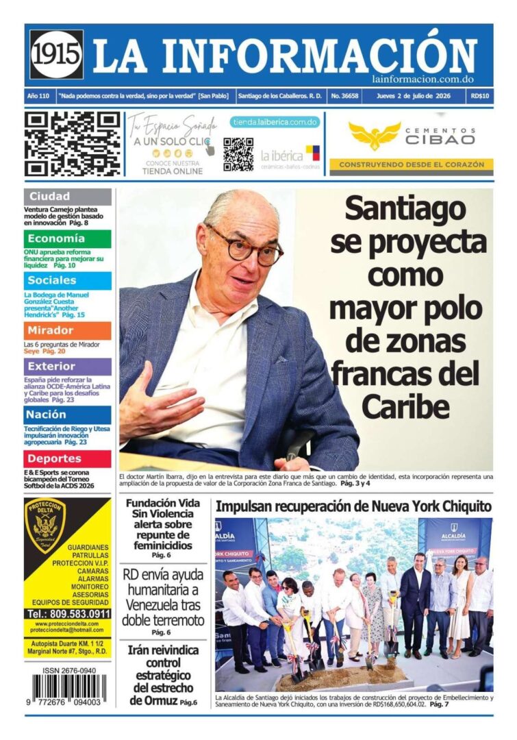 Portada Periódico La Información, Jueves 2, Julio 2026