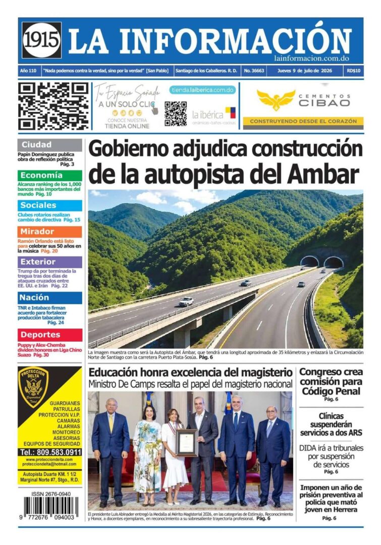 Portada Periódico La Información, Jueves 9, Julio 2026