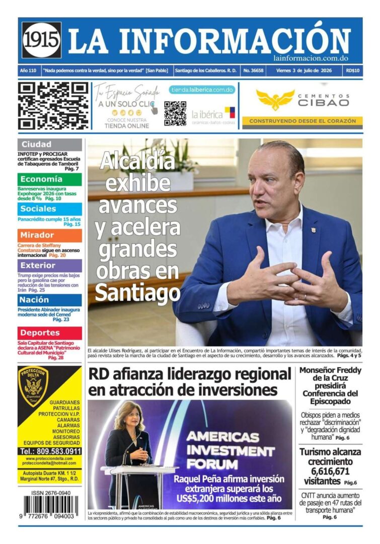 Portada Periódico La Información, Viernes 3, Julio 2026