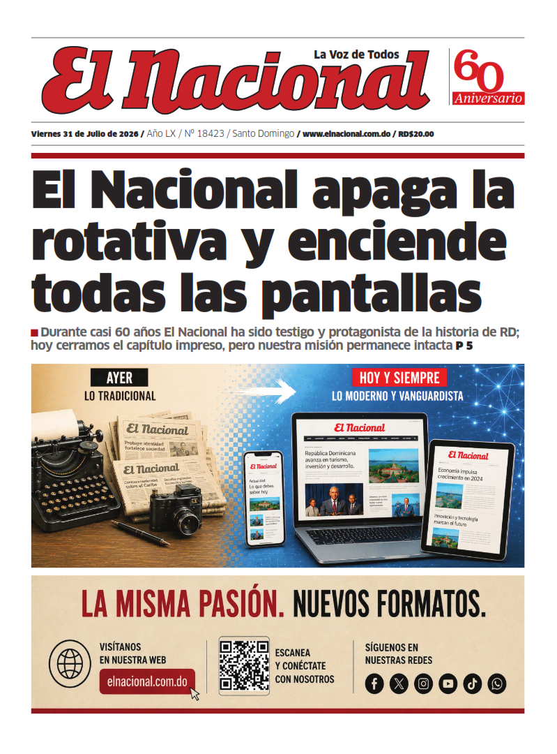 Portada Periódico El Nacional, Viernes 31, Julio 2026