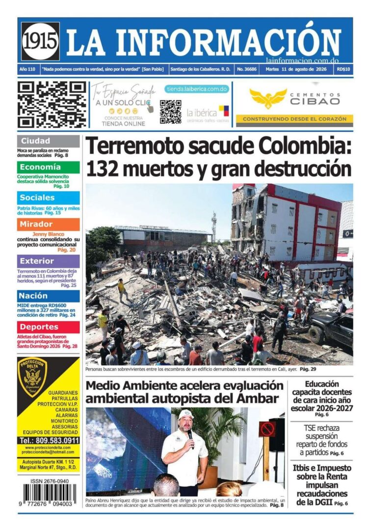 Portada Periódico La Información, Martes 11, Agosto 2026
