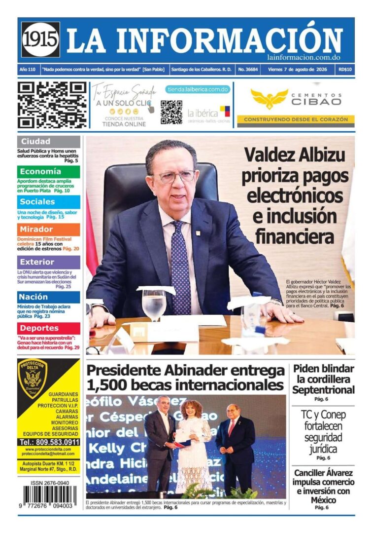 Portada Periódico La Información, Viernes 7, Agosto 2026