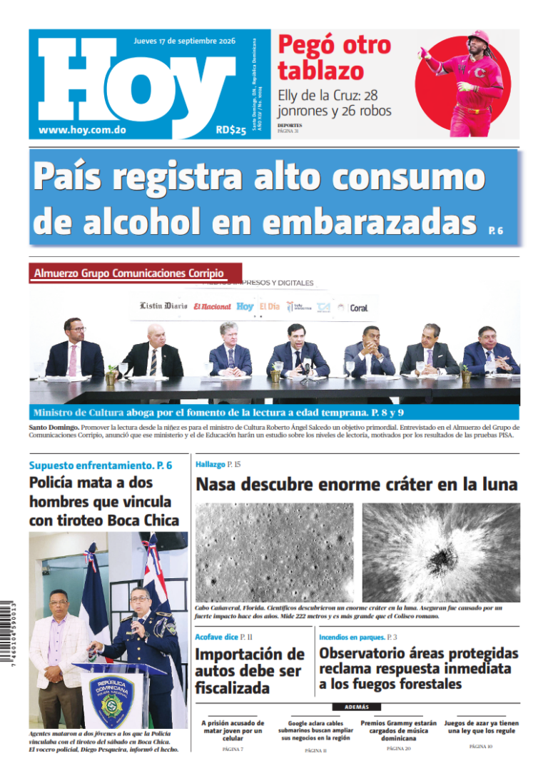 Portada Periódico Hoy, Jueves 17, Septiembre 2026