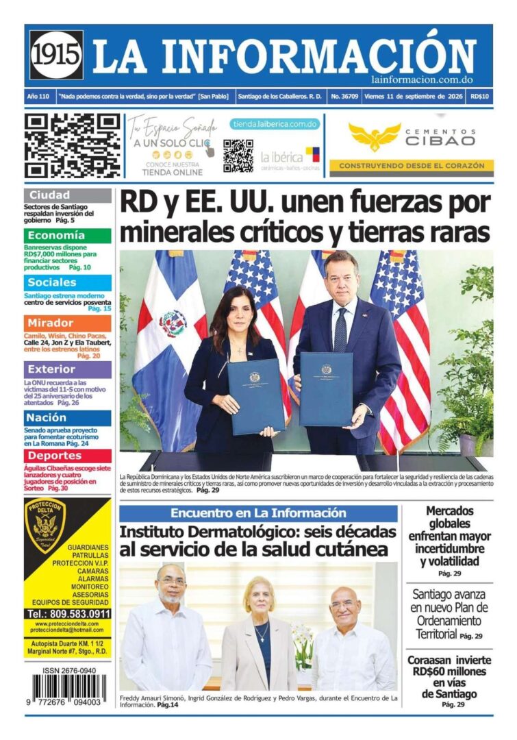 Portada Periódico La Información, Viernes 11, Septiembre 2026